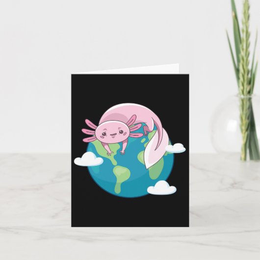 Axolotl Moeder Earth Day Funny for Planet Environm Kaart (Voorkant)