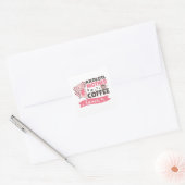 Axolotl Moederkoffie Lovers Sweet Axolotls Square Vierkante Sticker (Envelop)
