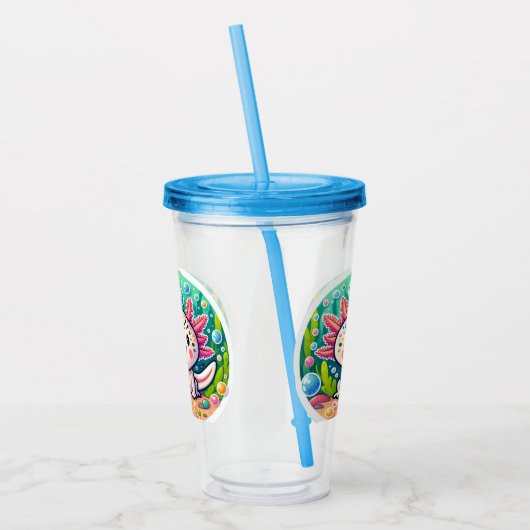 Axolotl MOK Salamander Acryl Drinkbeker (Links)