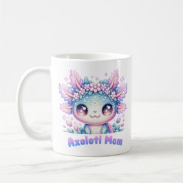 Axolotl Mom Cute Kawaii Axolotl Flower Crown Coffe Koffiemok