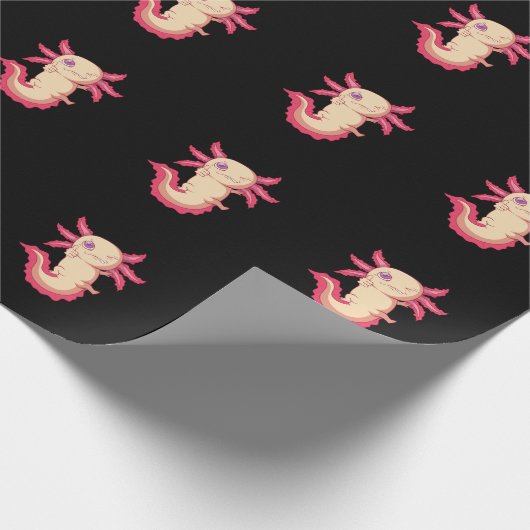 Axolotl "Monster" zwinkert Cadeaupapier (Hoek)