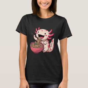 Axolotl Mooie Eten Ramen Noodles Art Axolotl T-shirt