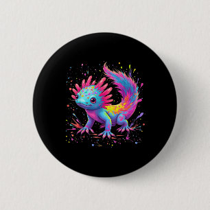 Axolotl Mooie Kleurrijke Kunst Schattige Kawaii Ax Ronde Button 5,7 Cm