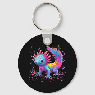 Axolotl Mooie Kleurrijke Kunst Schattige Kawaii Ax Sleutelhanger