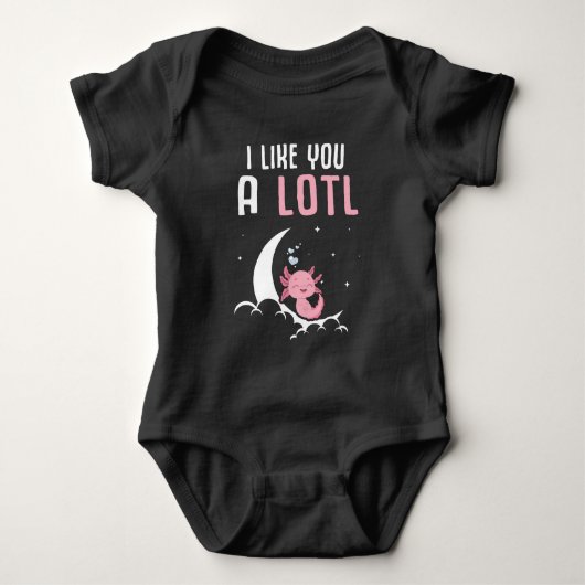 Axolotl Moon Dierenvriend in Cute Dreaming Romper (Voorkant)