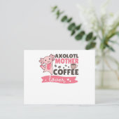 Axolotl Mother Coffee Lovers Sweet Axolotls Briefkaart (Staand voorkant)