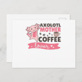 Axolotl Mother Coffee Lovers Sweet Axolotls Briefkaart (Voorkant / Achterkant)