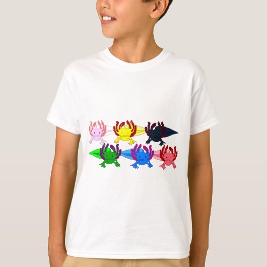 Axolotl Muster Frontal T-shirt (Voorkant)