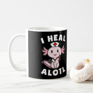 Axolotl Nurse I Heal Alotl Kawaii Koffiemok