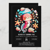 Axolotl online pastel verjaardag kaart (Voorkant / Achterkant)