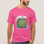 Axolotl op een Mossball T-shirt (Voorkant)