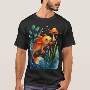 Axolotl Paddenstoelen Zoeken Onderwater Avontuur U T-shirt