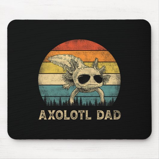 Axolotl Papa Axolotl Lovers Papa Vaderdag Muismat (Voorkant)