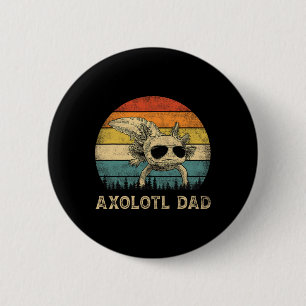 Axolotl Papa Axolotl Lovers Papa Vaderdag Ronde Button 5,7 Cm