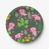 Axolotl Paper Plate Papieren Bordje (Voorkant)
