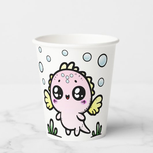 Axolotl Papieren Bekers (Voorkant)