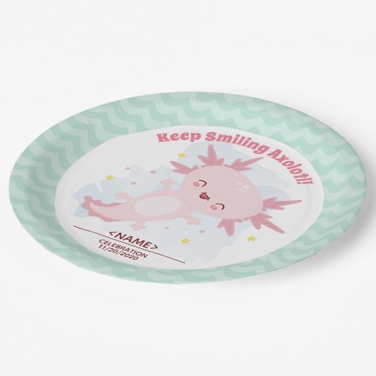 Axolotl Papieren Bordje (Gekanteld)
