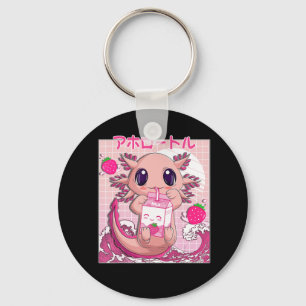Axolotl Pastel Gothic Strawberry Milk Shake Anime  Sleutelhanger