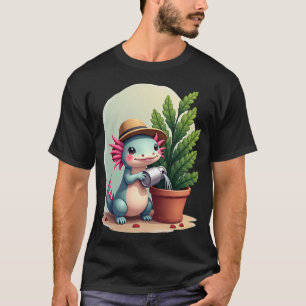 Axolotl Plant Moeder Tuinieren Kawaii Cute Varens T-shirt
