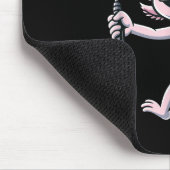 Axolotl Playing Badminton Player Shuttle Sport  Muismat (Hoek)