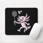 Axolotl Playing Badminton Player Shuttle Sport  Muismat (Met muis)