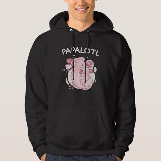 axolotl pregnancy announcement papalotl papa babyl hoodie (Voorkant)