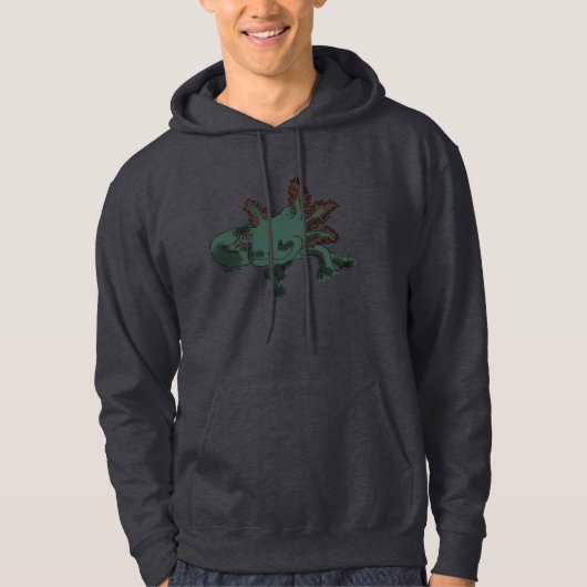 Axolotl print hoodie (Voorkant)
