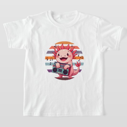 Axolotl-radioretro T-shirt (Laagn)