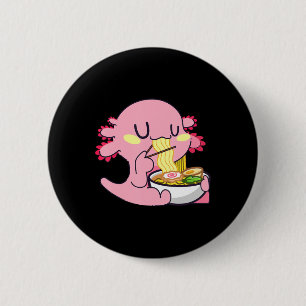 Axolotl Ramen Anime Kawaii Lovers Noodles Girls B Ronde Button 5,7 Cm