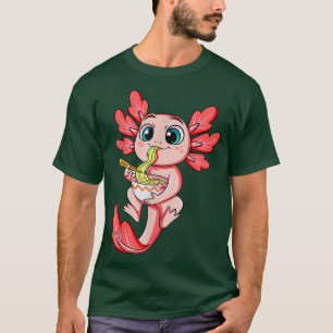 Axolotl Ramen Kawaii Japans Anime Noodle Art T-shirt