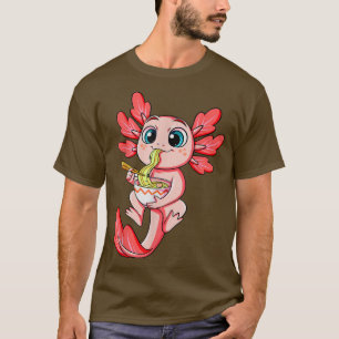 Axolotl Ramen Kawaii Japans Anime Noodle Art T-shirt