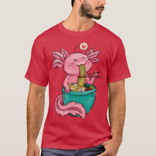 Axolotl Ramen Kawaii Manga Otaku Japanse noedels T-shirt