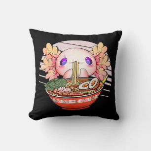 Axolotl Ramen Noodles Japanese Kawaii Anime Otaku Kussen