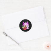 Axolotl Ramen Noodles Japanese Otaku Kawaii Anime Ronde Sticker (Envelop)
