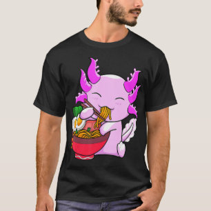 Axolotl Ramen Noodles Japanese Otaku Kawaii Anime T-shirt