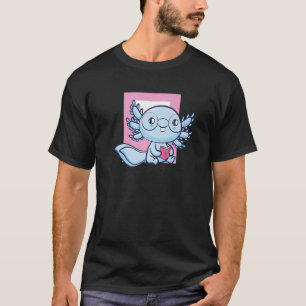 Axolotl Read Book Ambystoma Mexicanum Mexican Walk T-shirt