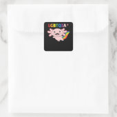 Axolotl - Regenboogvlag LGBT Pride Vierkante Sticker (Tas)