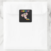 Axolotl - Regenboogvlag LGBT Pride Vierkante Sticker (Tas)