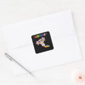Axolotl - Regenboogvlag LGBT Pride Vierkante Sticker (Envelop)