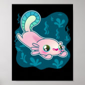 Axolotl Relaxolotl Kawaii Poster (Voorkant)