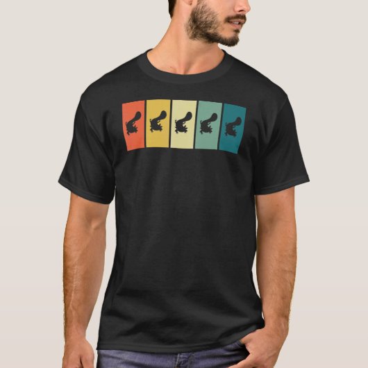 Axolotl Retro Sunset Axolotl T-shirt (Voorkant)