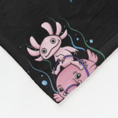 Axolotl Riding Blobfish Fleece Deken (Hoek)