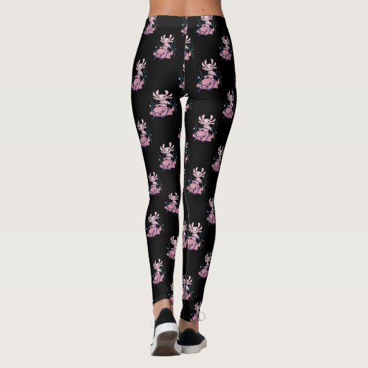 Axolotl Riding Blobfish Leggings (Achterkant)