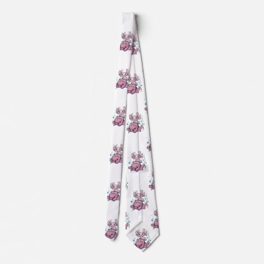 Axolotl Riding Blobfish Stropdas (Achterkant)