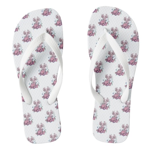 Axolotl Riding Blobfish Teenslippers (Voetbed)