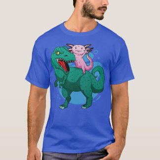 Axolotl Rijden een TRex T-shirt