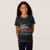 Axolotl Rode Vrachtwagen Buffel Kerstmis Pyjama T-shirt (Voorkant volledig)