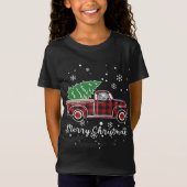 Axolotl Rode Vrachtwagen Buffel Kerstmis Pyjama T-shirt (Voorkant)