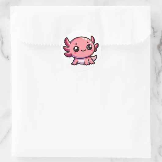 Axolotl Ronde Sticker (Tas)