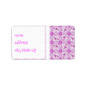 Axolotl roze geruite patroon etiket (Voorkant)